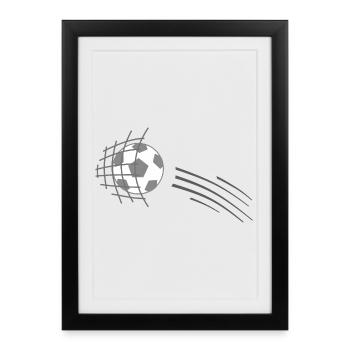 soccer - Framed poster (27 × 37 cm) - black - Front