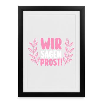 Bachelor Party Team Bride Hen Party - Framed poster (27 × 37 cm) - black - Front