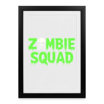 Zombie Squad – Spooky Halloween Team - Framed poster (27 × 37 cm) - black - Front