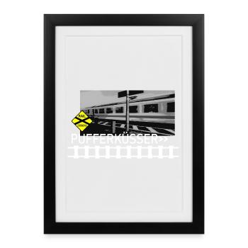 PUFFERKÜSSER - Framed poster (27 × 37 cm) - black - Front