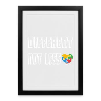 Be Different Heart Puzzle - Framed poster (27 × 37 cm) - black - Front