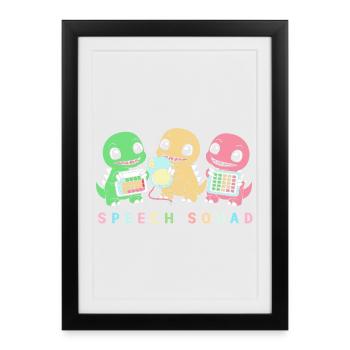 Speech therapist, speech therapist, speech therapy - Framed poster (27 × 37 cm) - black - Front
