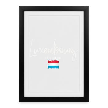 Made in Luxembourg, Luxembourg roots - Framed poster (27 × 37 cm) - black - Front