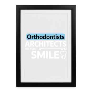 Orthodontistes Architectes Pour Votre Sourire Vêtements - Affiche encadrée (27 × 37 cm) - noir - Devant