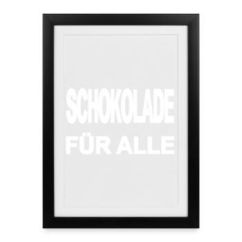 chocolat - Affiche encadrée (27 × 37 cm) - noir - Devant