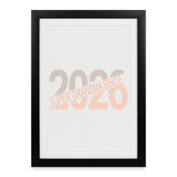 Super_grandma_since_2026 - Affiche encadrée (27 × 37 cm) - noir - Devant