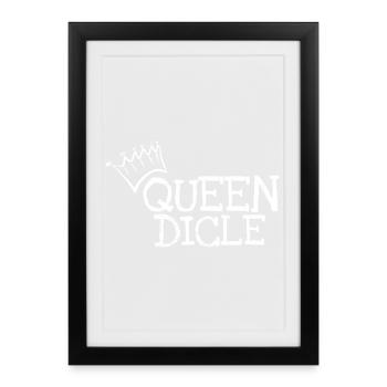 Vorname Dicle - Gerahmtes Poster (27 × 37 cm) - Schwarz - Vorne