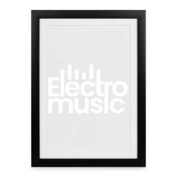 Electro music logo - Framed poster (27 × 37 cm) - black - Front