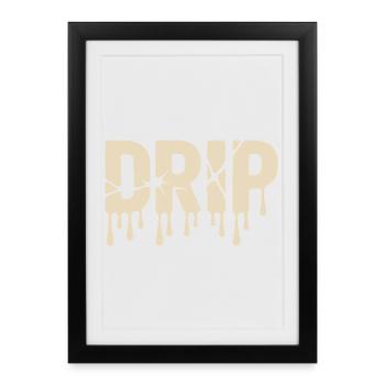 Melting Liquid Text Urban Style - Framed poster (27 × 37 cm) - black - Front