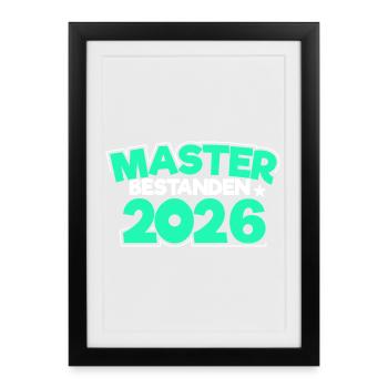 Master 2026 Master's Degree Doctorate Graduation - Framed poster (27 × 37 cm) - black - Front