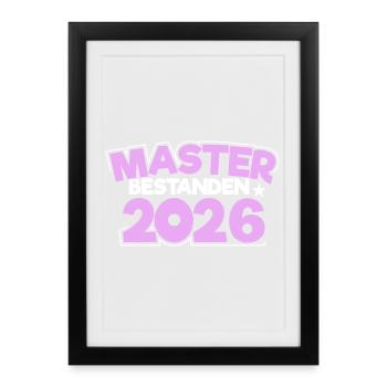 Master 2026 Graduation Graduation - Framed poster (27 × 37 cm) - black - Front
