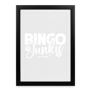 Bingo Player Bingo Junkie Bingo - Framed poster (27 × 37 cm) - black - Front
