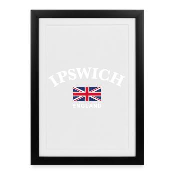 Ipswich, England - Framed poster (27 × 37 cm) - black - Front