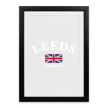 Leeds, England - Framed poster (27 × 37 cm) - black - Front