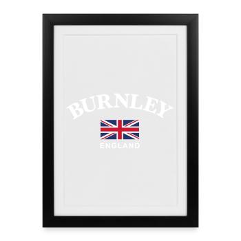 Burnley, England - Framed poster (27 × 37 cm) - black - Front