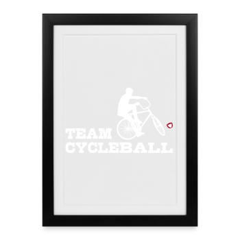 Team Cycleball, Cycling Ball, Cycling Ballers, Indoor Cycling - Framed poster (27 × 37 cm) - black - Front