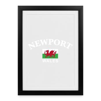 Newport, Wales - Framed poster (27 × 37 cm) - black - Front