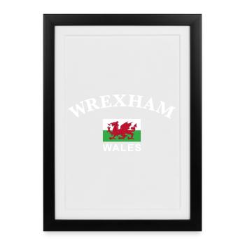 Wrexham, Wales - Framed poster (27 × 37 cm) - black - Front