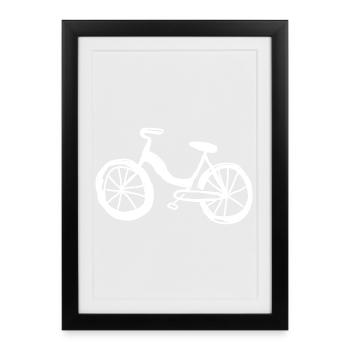 Bicyclette - Affiche encadrée (27 × 37 cm) - noir - Devant