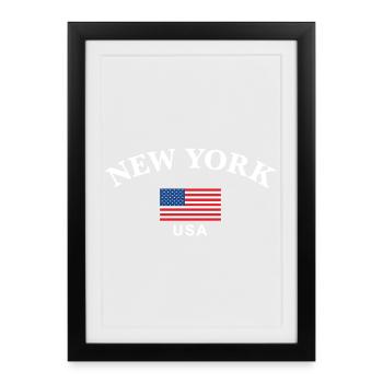 New York, USA - Framed poster (27 × 37 cm) - black - Front