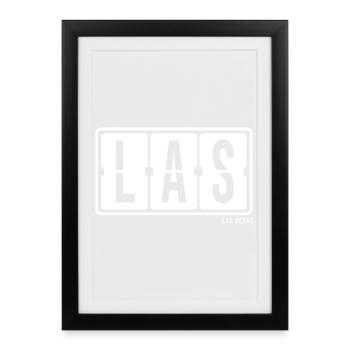 Las Vegas LAS, sweat à capuche, T-shirt, casquette souvenir de la ville - Affiche encadrée (27 × 37 cm) - noir - Devant