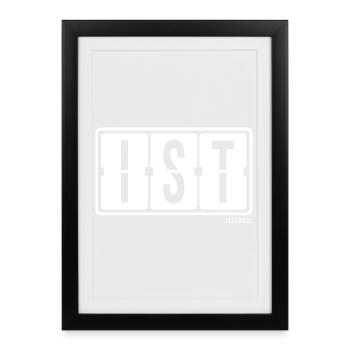 Istanbul IST, sweat à capuche souvenir de la ville, tasse, sac - Affiche encadrée (27 × 37 cm) - noir - Devant