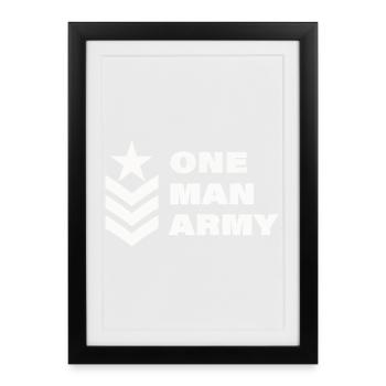one man - Framed poster (27 × 37 cm) - black - Front