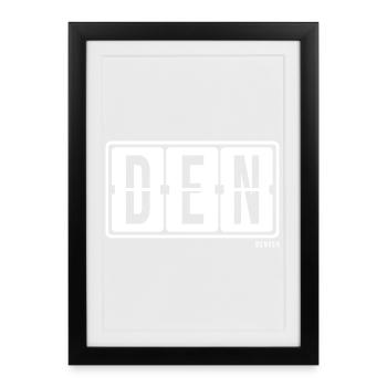 Denver DEN, sweat à capuche souvenir de la ville, T-shirt, Mug - Affiche encadrée (27 × 37 cm) - noir - Devant