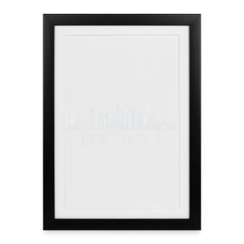 Dubai Skyline, Dubai United Arab Emirates - Framed poster (27 × 37 cm) - black - Front