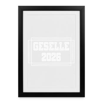 Achèvement des Métiers de Métier 2026 - Affiche encadrée (27 × 37 cm) - noir - Devant