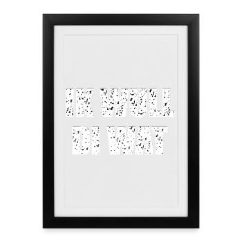 Drôle de dicton bas-allemand - Affiche encadrée (27 × 37 cm) - noir - Devant