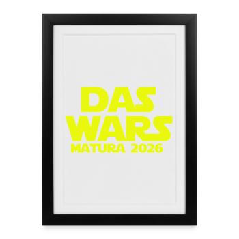 das wars matura 2026 gymnasium - Gerahmtes Poster (27 × 37 cm) - Schwarz - Vorne