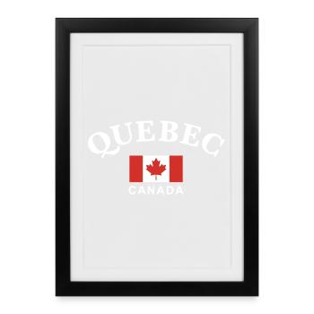 Québec, Canada - Affiche encadrée (27 × 37 cm) - noir - Devant