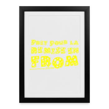 READY FOR THE FROM! (cooking, cheese) - Framed poster (27 × 37 cm) - black - Front