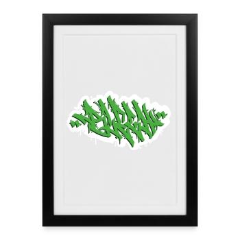 BLEGH CRI DRÔLE CADEAU D’AMOUREUX DU MÉTAL - Affiche encadrée (27 × 37 cm) - noir - Devant