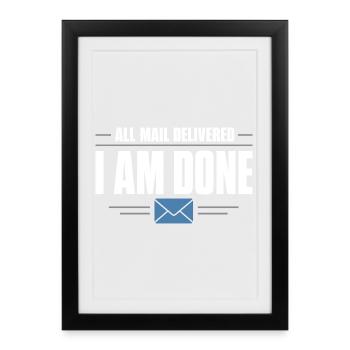 Facteur à la retraite Facteur à la retraite - Affiche encadrée (27 × 37 cm) - noir - Devant
