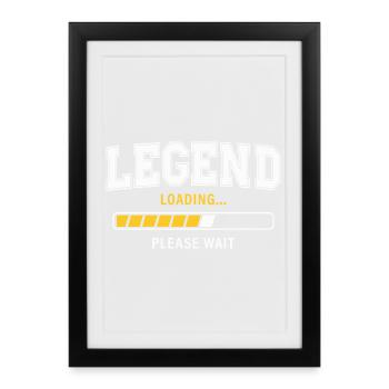 Legend Loading Please Wait - Framed poster (27 × 37 cm) - black - Front