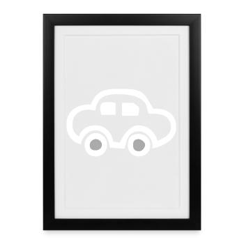 Auto - Gerahmtes Poster (27 × 37 cm) - Schwarz - Vorne