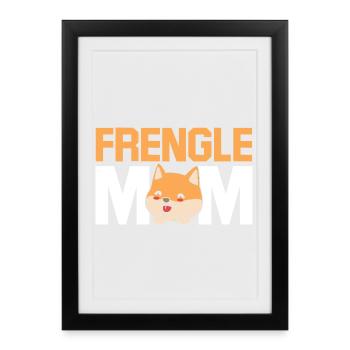 Frengle Dog - Affiche encadrée (27 × 37 cm) - noir - Devant
