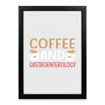 Gastro-entérologie - Affiche encadrée (27 × 37 cm) - noir - Devant