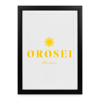 Orosei Sardinia Sun  - Framed poster (27 × 37 cm) - black - Front