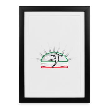 Soccer Player Soccer - Framed poster (27 × 37 cm) - black - Front