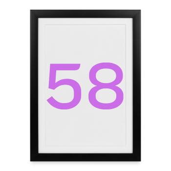58 - Affiche encadrée (27 × 37 cm) - noir - Devant