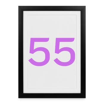 55 - Affiche encadrée (27 × 37 cm) - noir - Devant
