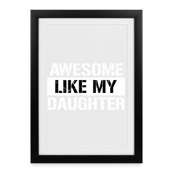 Pure folie : ma fille - Affiche encadrée (27 × 37 cm) - noir - Devant