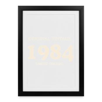 1984 Vintage Limited Original - Affiche encadrée (27 × 37 cm) - noir - Devant