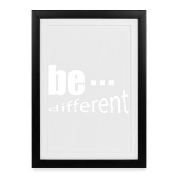 be different - Framed poster (27 × 37 cm) - black - Front