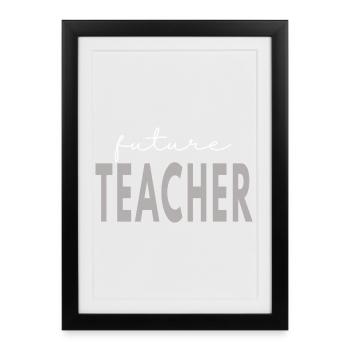 Future Teacher Funny Back To School Major - Framed poster (27 × 37 cm) - black - Front