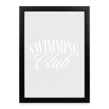 Swimming club - Framed poster (27 × 37 cm) - black - Front