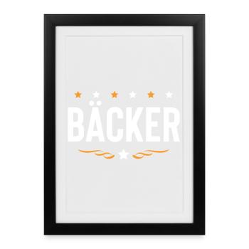 Baker Profession - Framed poster (27 × 37 cm) - black - Front